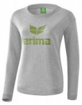 erima Logo Sweatshirt - Damen - 2018/2019 hellgrau/lindgrün | 34