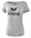 erima Logo T-Shirt - Damen - 2018/2019 hellgrau/schwarz | 48