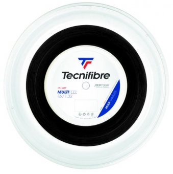 Tennissaite - Tecnifibre - MULTIFEEL - 200 m - Schwarz 16 / 1,30 mm