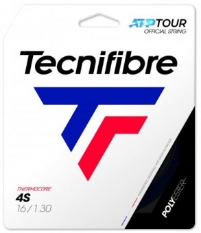 Tennissaite - Tecnifibre - 4S - 12 m - Schwarz 16 / 1,30 mm