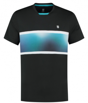 K-Swiss - HYPERCOURT EXPRESS CREW TEE 2 - Herren (2020) XL | limo black/algiers blue