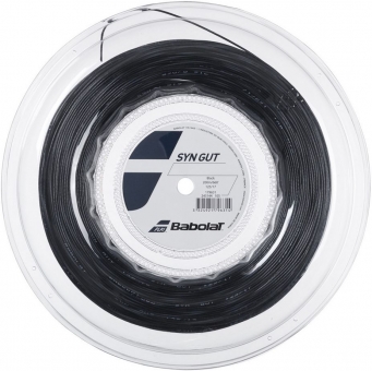 Tennissaite - Babolat - SYN GUT - 200 m 17 / 1,25 mm | schwarz