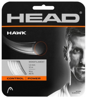 Tennissaite - Head - Hawk - 12 m 17G/1,25 mm | white