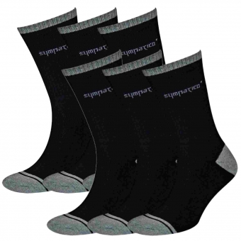 SYMPATICO Tennissocken 3 Paar 43-46 | schwarz