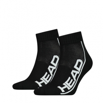 Head - SOCKS TENNIS 2P STRIPE QUARTER - schwarz schwarz | 39-42