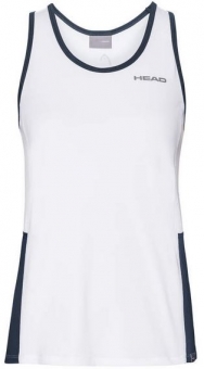Head - CLUB Tank Top - Damen (2019) weiß/dunkelblau | S