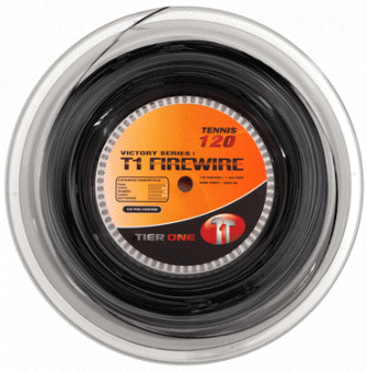Tennissaite - Tier One - T1 Firewire schwarz - 200m schwarz | 1,20 mm