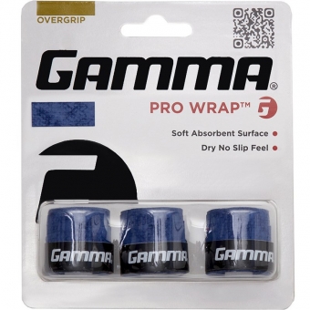 Gamma Pro Wrap Overgrip- 3er Pack blau