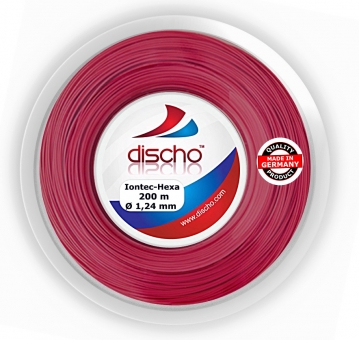 Tennissaite - DISCHO IONTEC HEXA - 200 m ROT | 1,19 mm