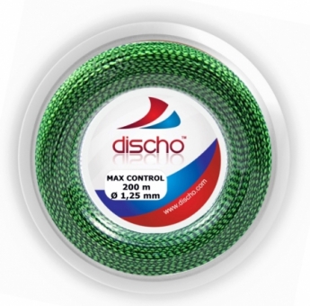 Tennissaite - DISCHO MAX CONTROL GREEN (Grip & Control) Rauhe Oberfläche! - 200 m 
