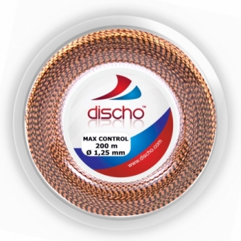 Tennissaite - DISCHO MAX CONTROL Orange (Grip & Control) Rauhe Oberfläche! - 200 m 