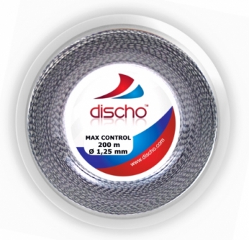 Tennissaite - DISCHO MAX CONTROL SILVER (Grip & Control) Rauhe Oberfläche! - 200 m 