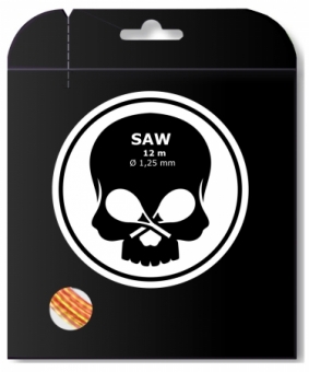 Tennissaite - BLACK SKULL - SAW - orange - 12 m 
