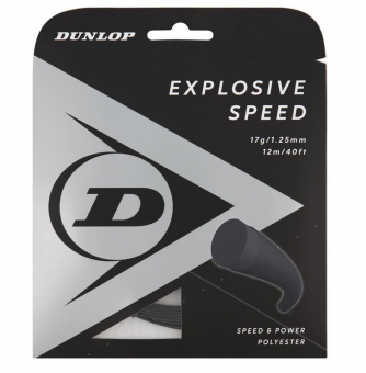Tennisstring - Dunlop - Tennissaite - Dunlop - EXPLOSIVE SPEED 17G/1,25 mm BK D 12M SET 