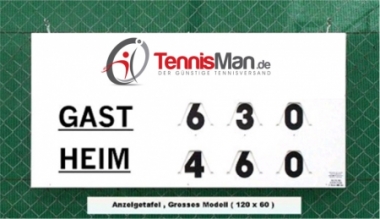 Tennis Scorer LARGE Tennisman - Beidseitig - Größe 120 x 60 