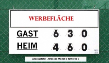 Tennis Scorer LARGE Beidseitig - Größe 120 x 60 