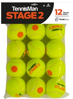 Tennisbälle - TENNISMAN STAGE 2 - Tournament - 12er Pack 