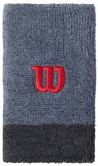 Schweißband - Wilson - Extra Wide "W" Wristband - 1er (2023) schwarz