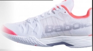 Tennisschuh - Babolat - JET MACH II ALL COURT - White/Fluo Pink/Silver - Women - 2018 EU 39/UK 6
