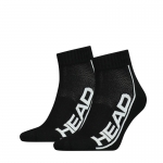 Head - SOCKS TENNIS 2P STRIPE QUARTER - schwarz schwarz | 39-42