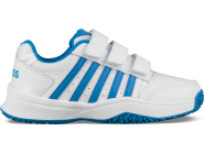 Tennisschuhe - K-SWISS - Court Smash Strap Omni - White/Brilliant Blue - Children - 2019 10 UK / 28 EU