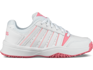 Tennisschuhe - K-SWISS - Court Smash Omni - White/Pink Lemonade - Kids - 2019 1,5 UK / 33,5 EU