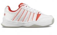 Tennisschuhe - K-SWISS - COURT SMASH CARPET - white/fiesta - Kids - 2018 10,5 UK / 28,5 EU