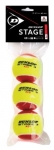 Tennisballs - Dunlop Mini Tennis - Stage 3 - 3 pcs. - red 
