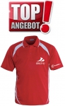 DISCHO Tennis Polo-Shirt Fancy -red/white 