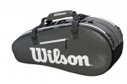 Tennistasche - Wilson - SUPER TOUR 2-Fach-Tasche - klein (2018/2019) schwarz/grau
