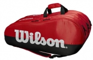 Tennistasche - Wilson - TEAM 3-Fach-Tasche (2019) schwarz/rot
